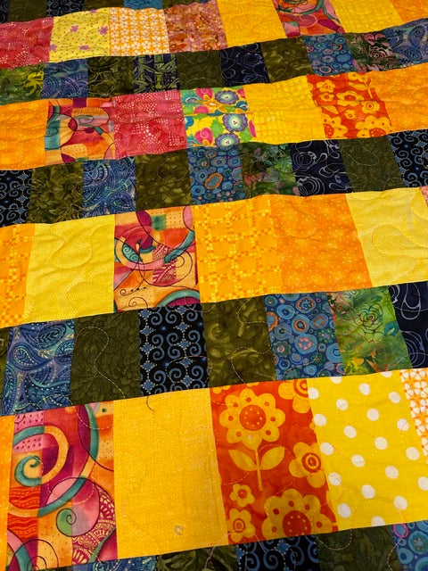 Light & Dark Striped Quilt