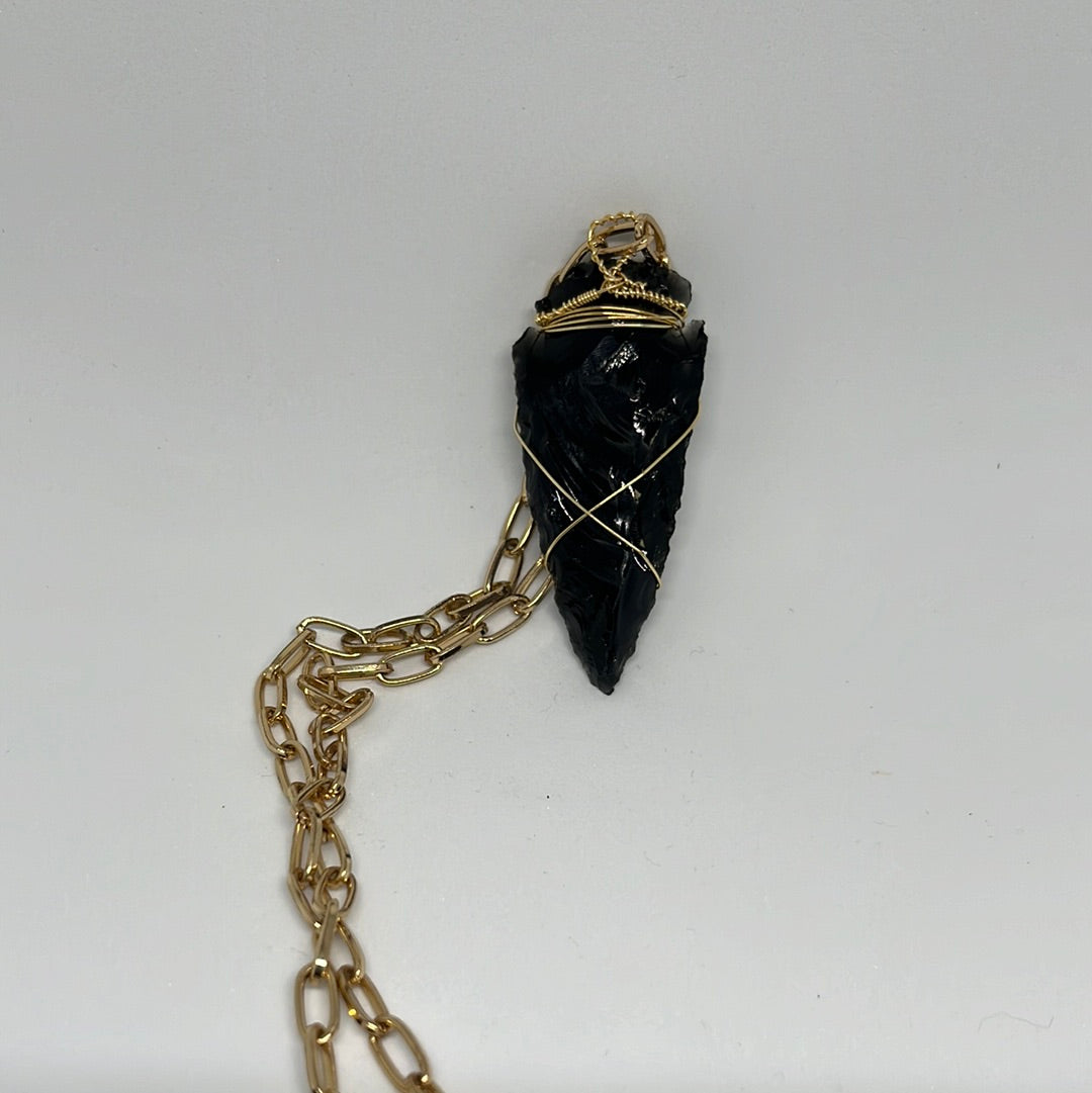 Black Obsidian Arrowhead