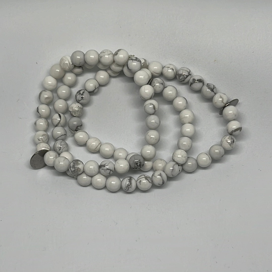 6mm Howlite Bracelet