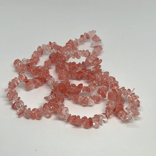 Watermelon Tourmaline Chip Bracelet