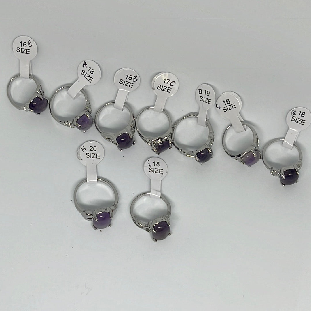 Silver Amethyst Rings