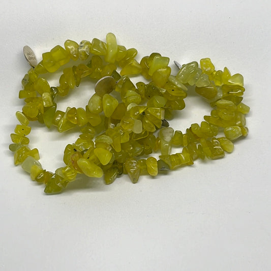 Natural Green Jade Chip Bracelet