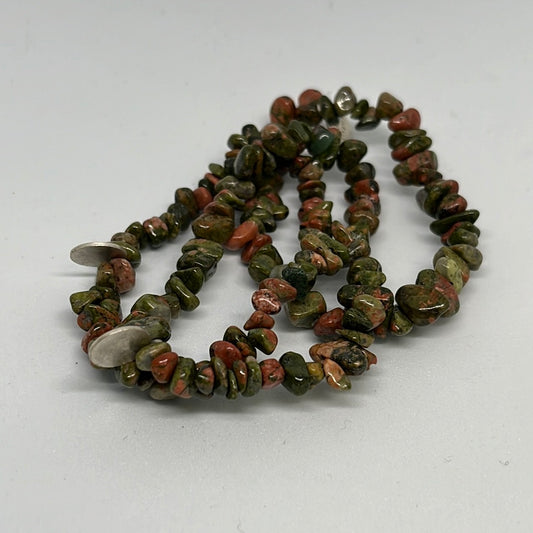 Unakite Chip Bracelet