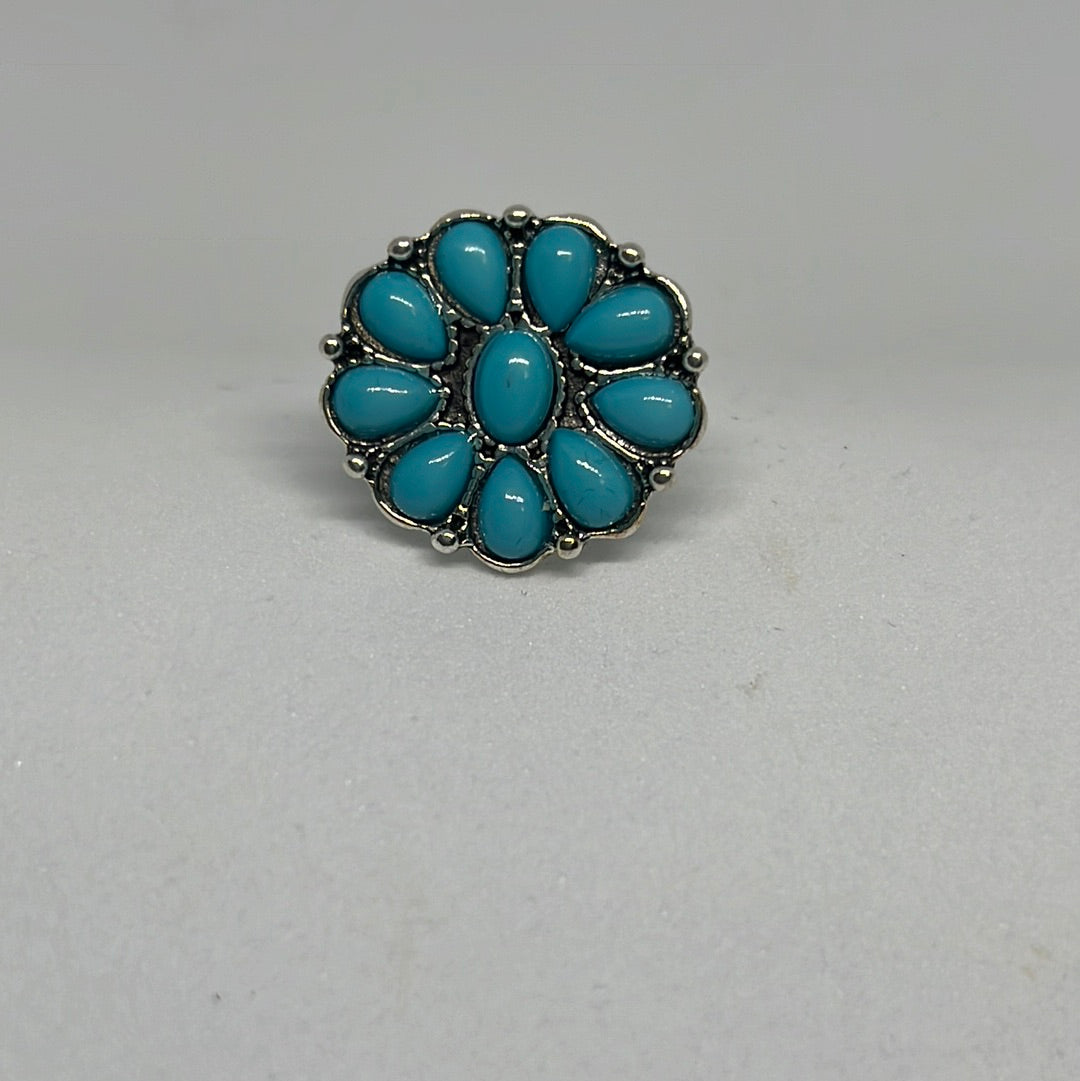 Silver Rings with Turquoise Stones