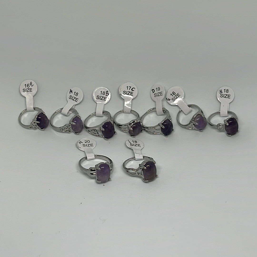 Silver Amethyst Rings