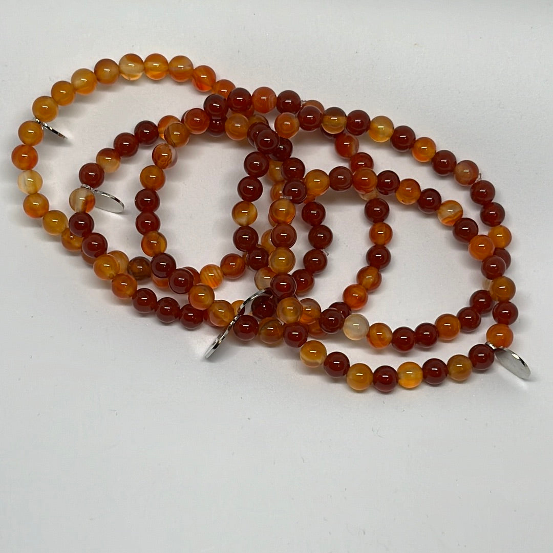 6mm Carnelian Bracelet