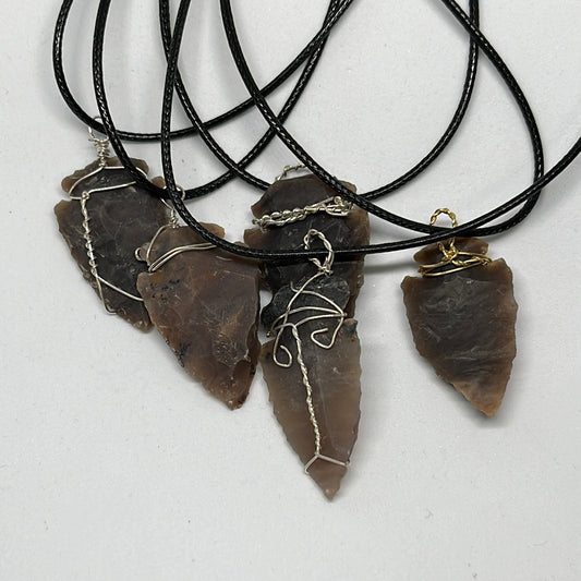 Flint Arrowhead Necklaces