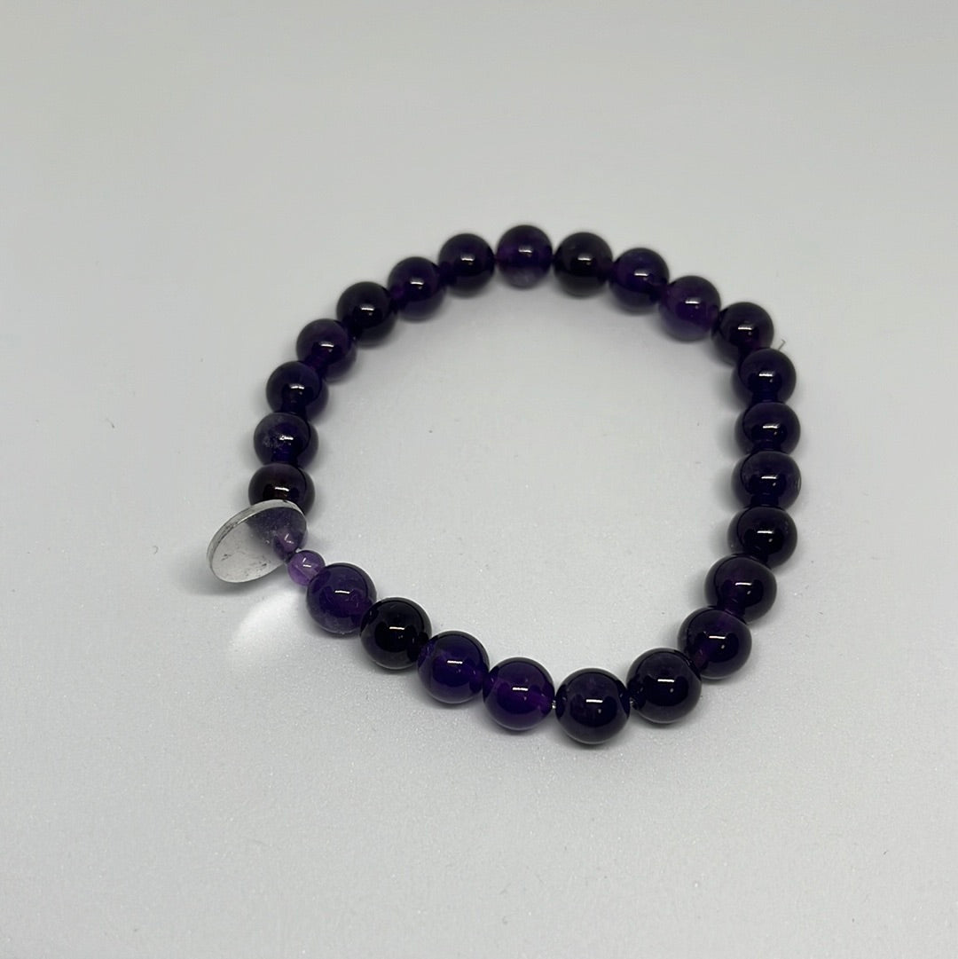 8mm Ameythst Bracelet