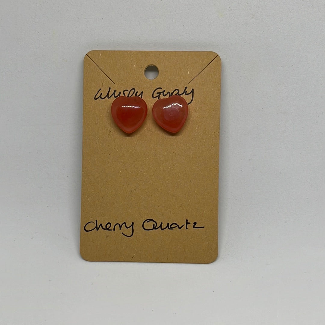 Crystal Heart Stud Earrings