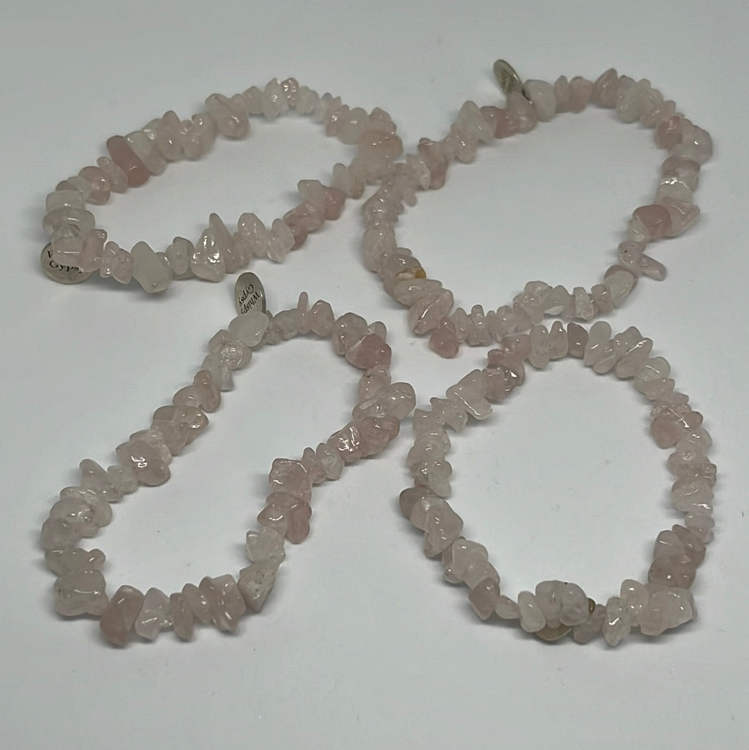 Rose Quartz Chip Bracelet