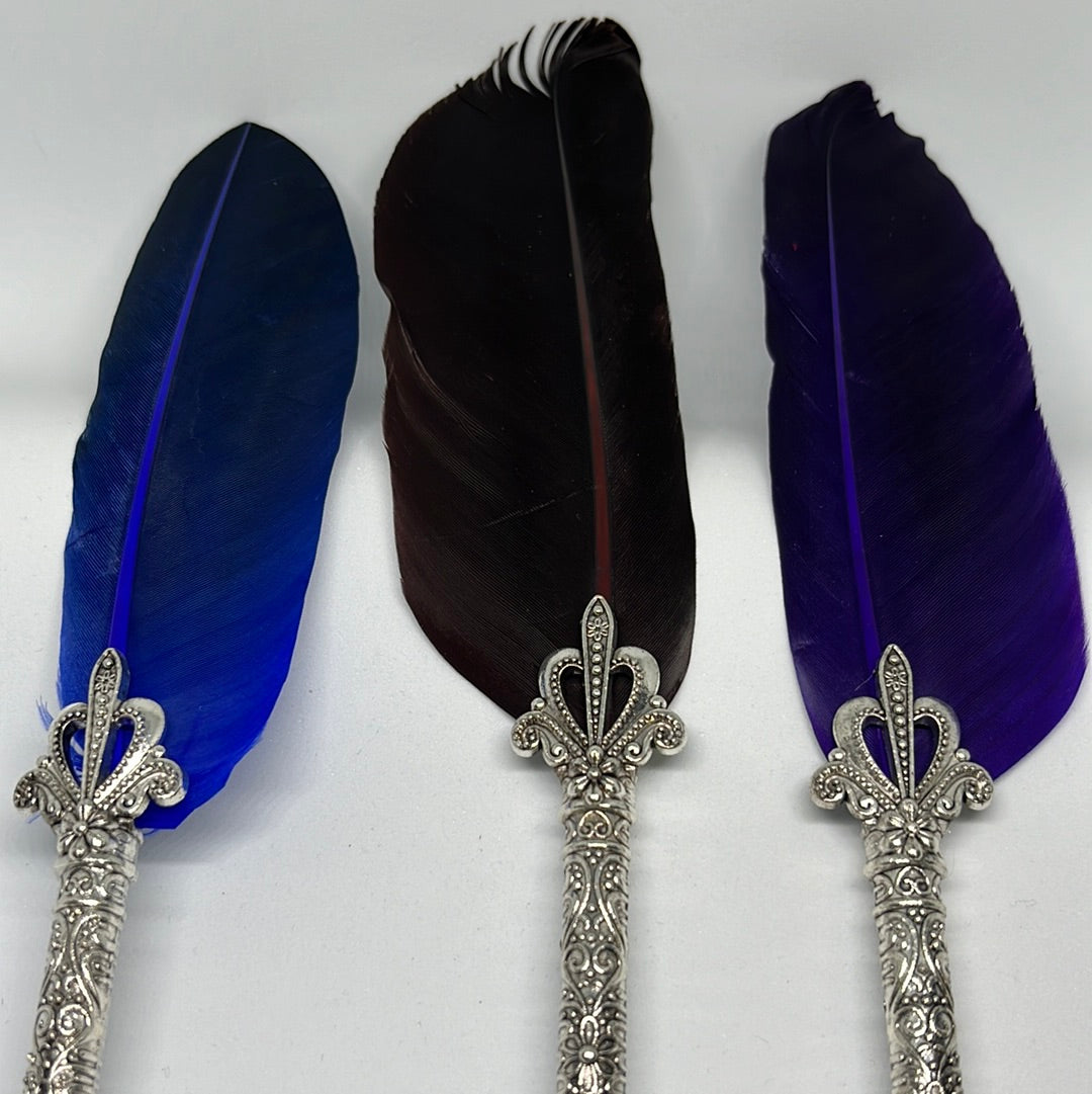 Feather Quills with Ink Pot