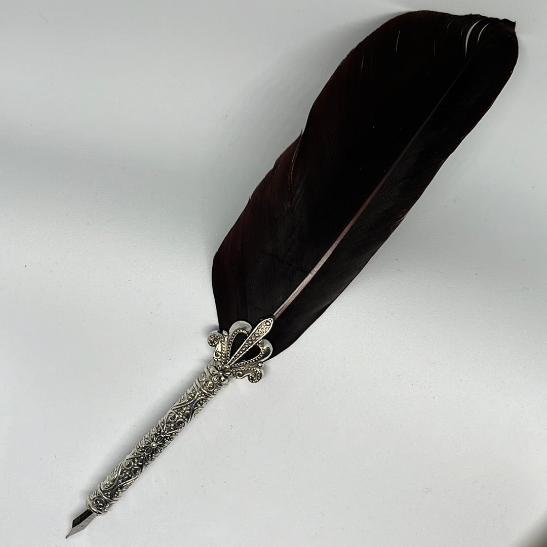 Feather Quills with Ink Pot