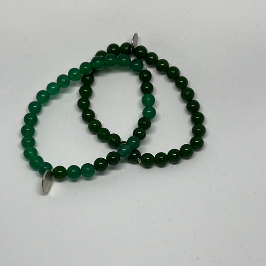 6mm Green Jade Bracelet