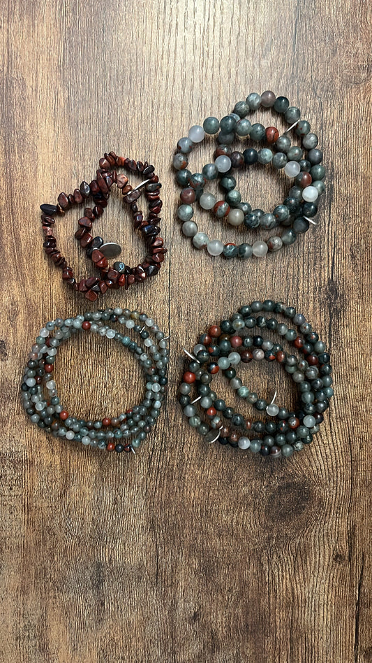 4mm Bloodstone Bracelet