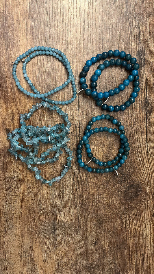 4mm Blue Apatite Bracelets
