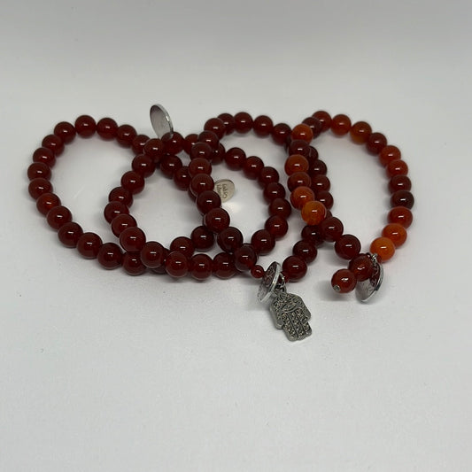 8mm Carnelian Bracelet