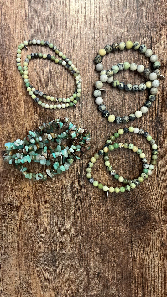 4mm Chrysoprase Bracelets