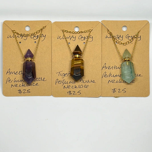 Crystal Perfume Bottle Necklaces