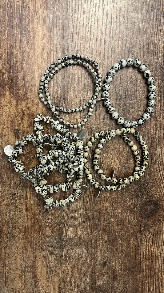 4mm Dalmatian Jasper Bracelets