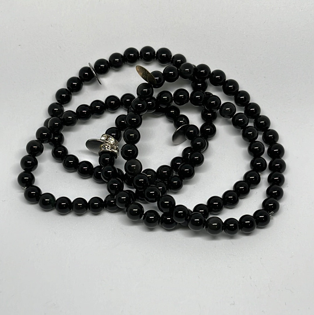 6mm Black Obsidian Bracelet