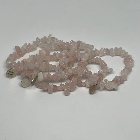 Rose Quartz Chip Bracelet