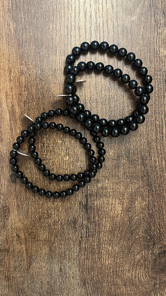 6mm Jet Bracelets