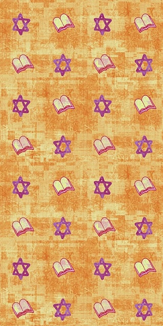 background-with-books-and-jewish-stars