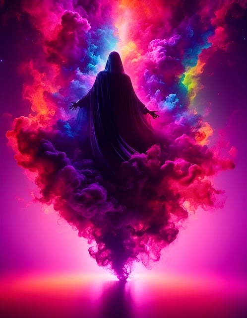 brightly-coloured-spirit-guide-in-smoke