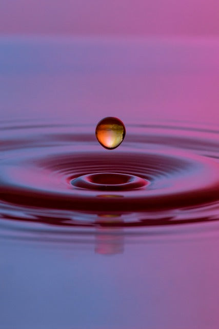 purple water drop