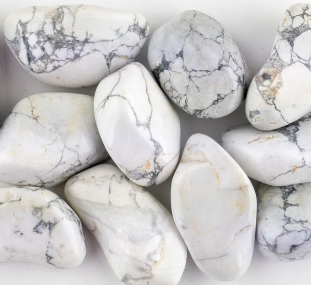 polished howlite crystals