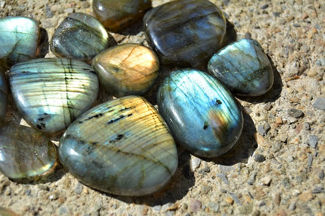 polished labradorite crystals