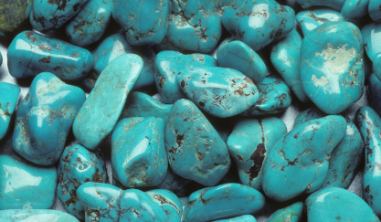 polished turquoise crystals